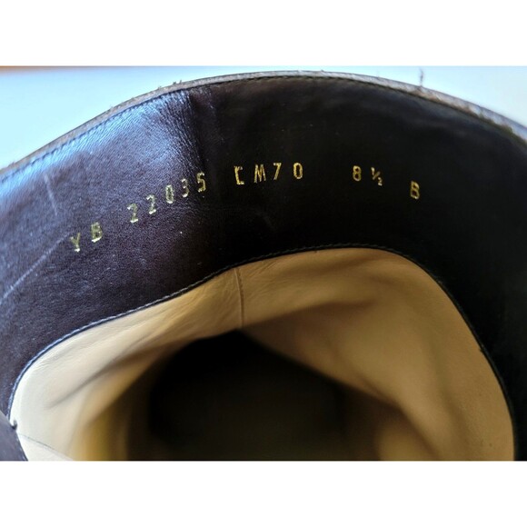 EUC Ferragamo Tinetta womens Brown Calf leather ankle boots 3" heel, 8.5 Italy - Picture 7 of 12